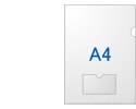 名刺ポケット付きクリアファイルA4