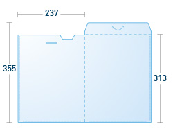 封筒型ファイル差込み式(縦型)サイズ詳細