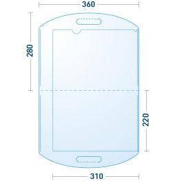 バッグ型クリアファイルA4(横型)サイズ詳細