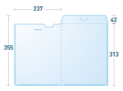 封筒型クリアファイル差込み式(縦型)A4サイズ詳細