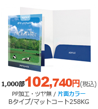 Bタイプ両側ポケット/マットコート258KG